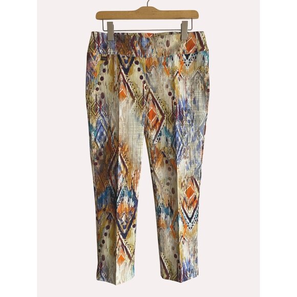 size 8 Lisette L. Montreal multicolored sim fit stretch pants style‎ 12496 - Picture 2 of 7